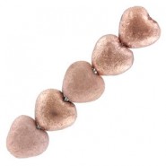 Czech Hearts beads Perlen 6mm Crystal etched capri gold full 00030/27180